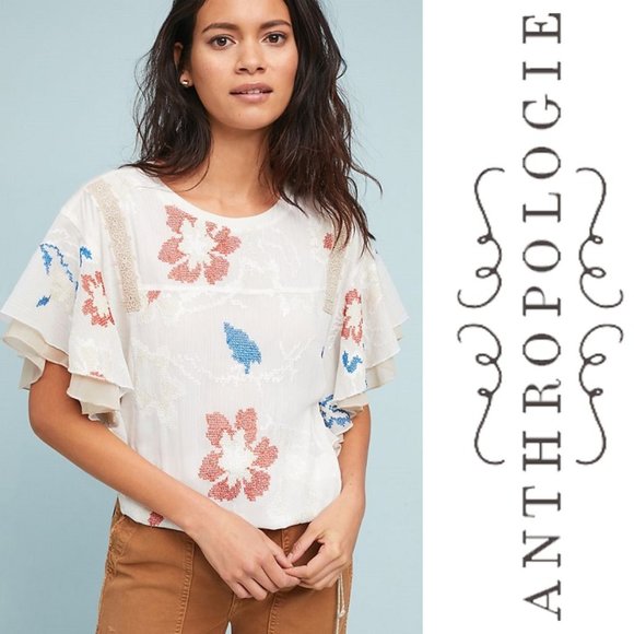 Anthropologie Tops - {Anthro} TINY Margarite Drawstring Top Blouse EUC